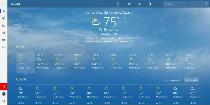 Cách xem thời tiết trên PC Windows 10